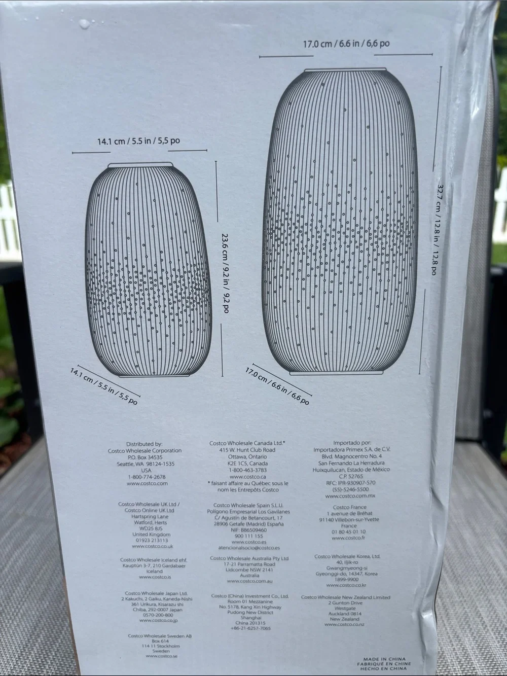 Evergreen LED Porcelain Lantern Accent Lamp Set Of 2 White Rechargeable USB NIB